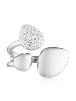 Women Monica Vinader Nura Pebble Cluster Diamond Ring -Earrings Outlet Shop 14021558 18431974 1000