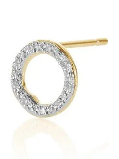 Women Monica Vinader Riva Diamond Circle Stud Earrings -Earrings Outlet Shop 14021562 18449821 1000