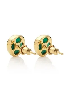 Women Monica Vinader Siren Stud Green Onyx Earrings -Earrings Outlet Shop 14021589 18431080 1000