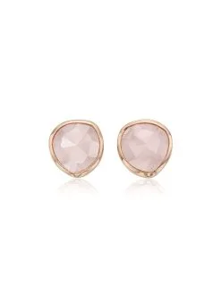 Women Monica Vinader Siren Stud Rose Quartz Earrings