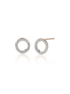 Women Monica Vinader Riva Circle Stud Diamond Earrings