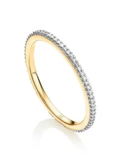 Women Monica Vinader Skinny Eternity Diamond Ring -Earrings Outlet Shop 14021654 18427013 1000