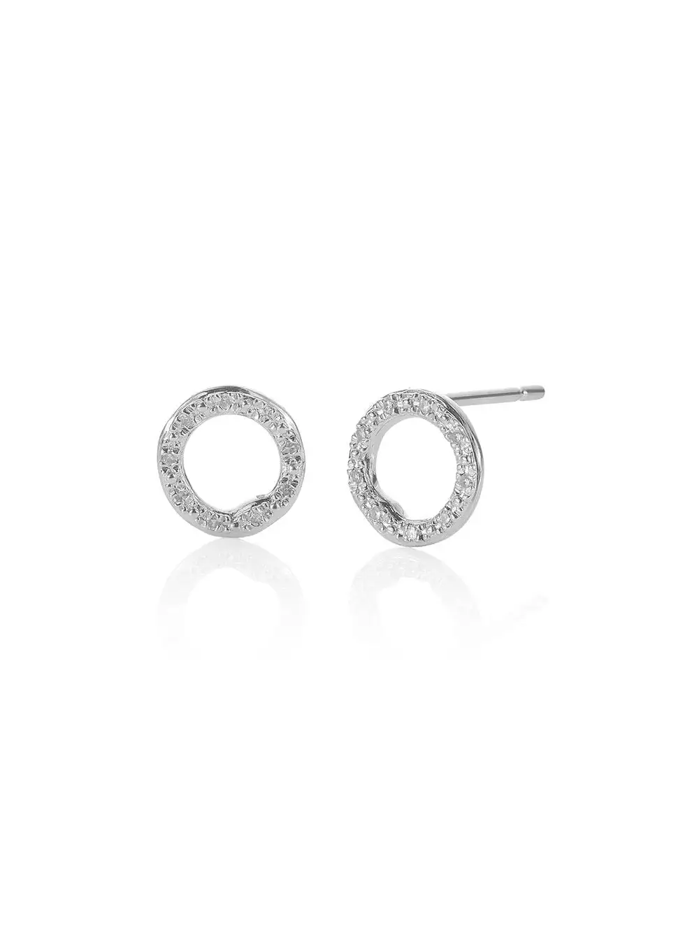 Women Monica Vinader Riva Circle Stud Diamond Earrings 3 Women Monica Vinader Riva Circle Stud Diamond Earrings