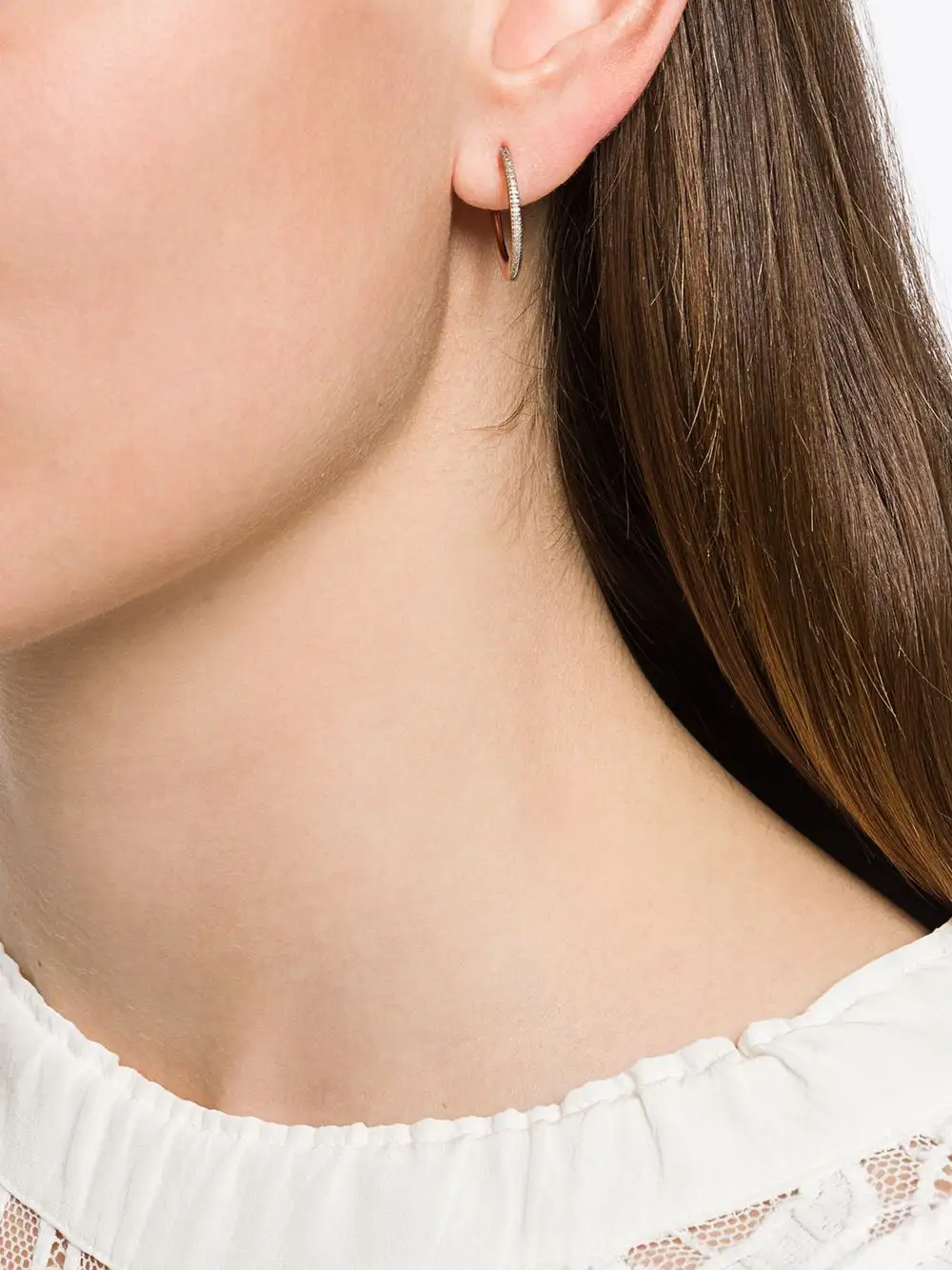 Women Monica Vinader Fiji Skinny Hoop Diamond Earrings 4 Women Monica Vinader Fiji Skinny Hoop Diamond Earrings - Image 2