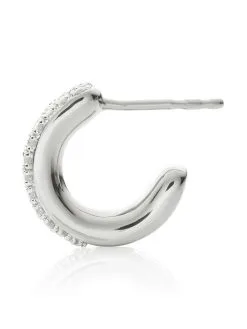 Women Monica Vinader Fiji Mini Hoop Diamond Earrings -Earrings Outlet Shop 14021705 18427646 1000