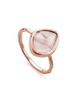 Women Monica Vinader Siren Small Nugget Stacking Rose Quartz Ring