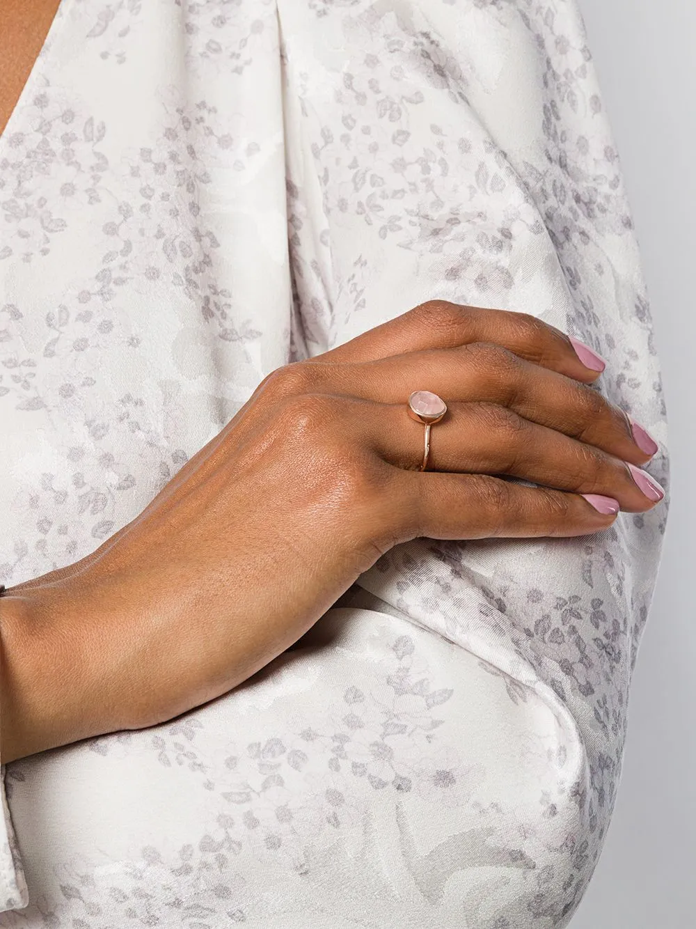 Women Monica Vinader Siren Stacking Rose Quartz Ring 4 Women Monica Vinader Siren Stacking Rose Quartz Ring - Image 2