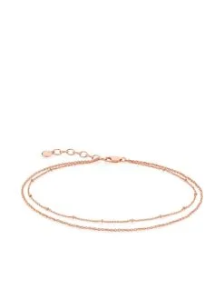 Women Monica Vinader 18kt Rose Gold Vermeil Double Chain Anklet