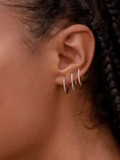 Women Monica Vinader 18kt Rose Gold Vermeil Riva Wave Hoop Diamond Earrings -Earrings Outlet Shop 16162773 31680814 1000