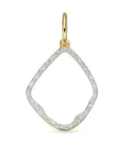 Women Monica Vinader Riva Hoop Diamond Pendant Charm