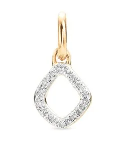 Women Monica Vinader Riva Mini Kite Diamond Pendant Charm