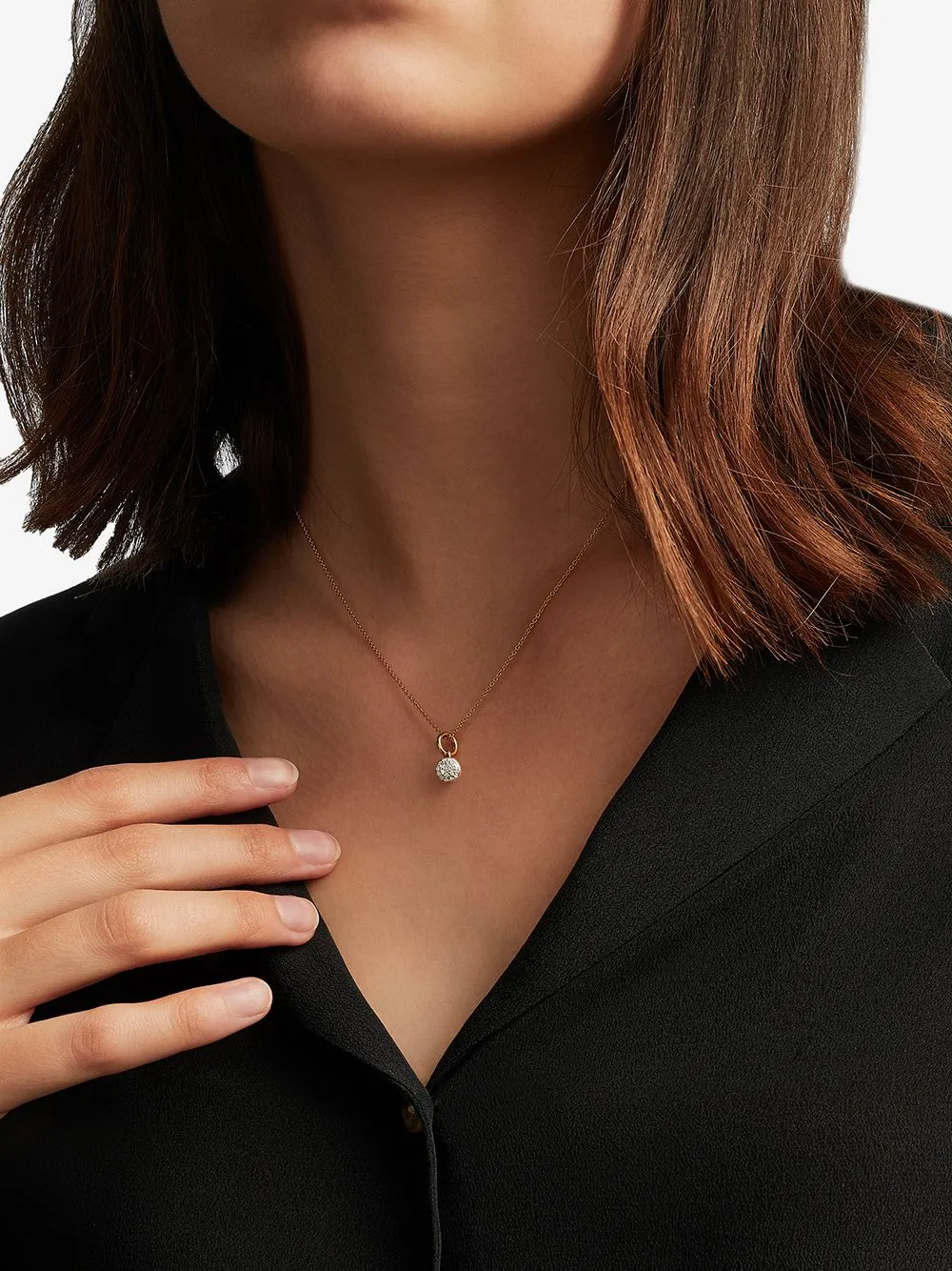 Women Monica Vinader Fiji Mini Button Diamond Pendant Charm 3 Women Monica Vinader Fiji Mini Button Diamond Pendant Charm