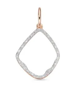 Women Monica Vinader Riva Hoop Diamond Pendant Charm