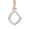 Women Monica Vinader Riva Mini Kite Diamond Pendant Charm