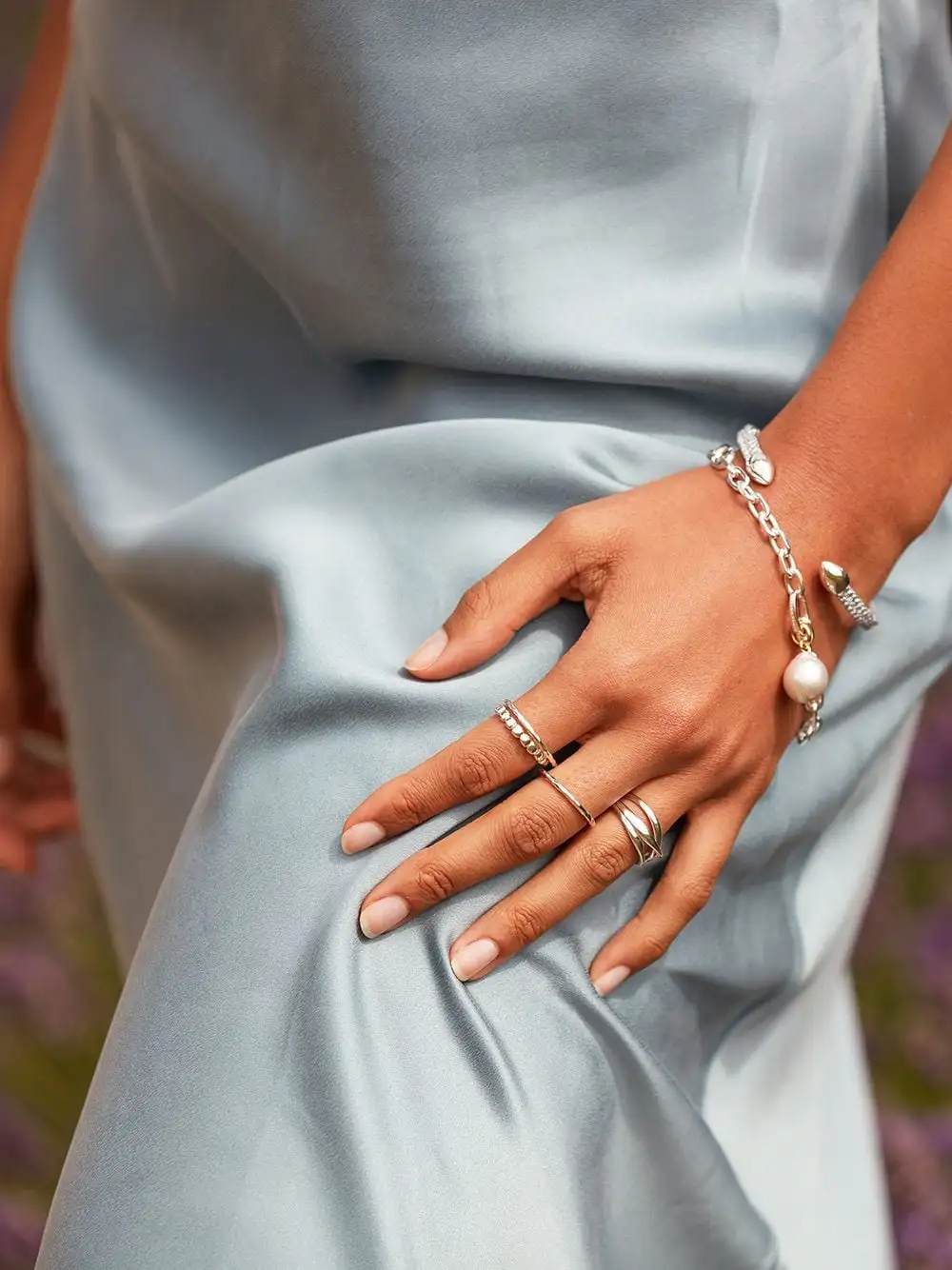 Women Monica Vinader Nura Cross Over Ring 5 Women Monica Vinader Nura Cross Over Ring - Image 3