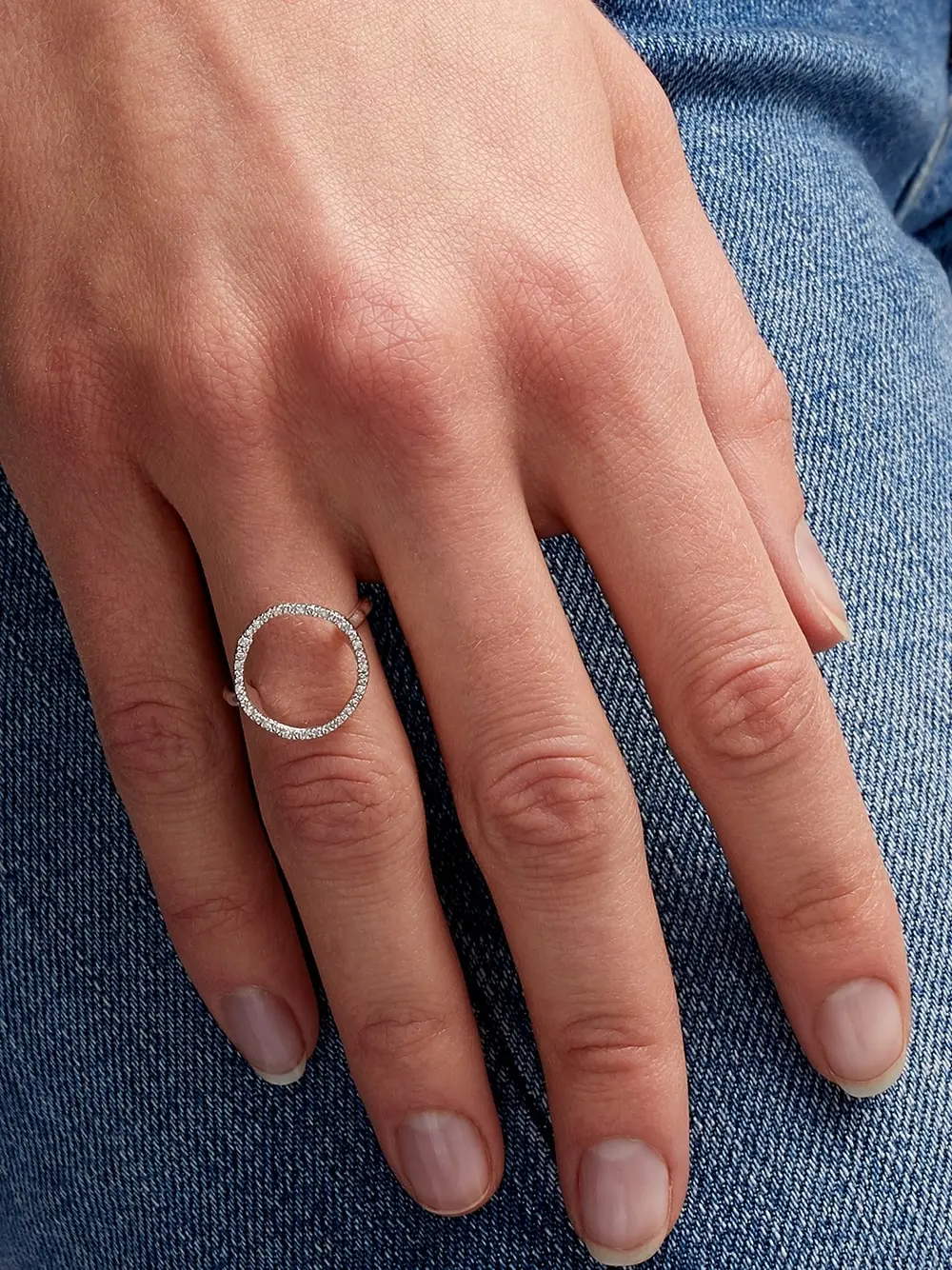 Women Monica Vinader Riva Circle Diamond Ring 7 Women Monica Vinader Riva Circle Diamond Ring - Image 5