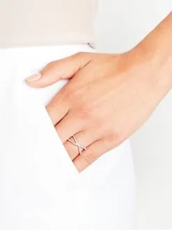 Women Monica Vinader Riva Wave Cross Ring -Earrings Outlet Shop 16420515 32529806 1000