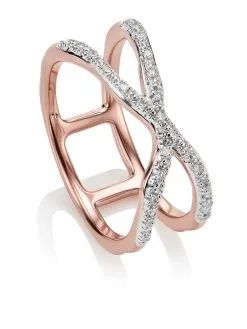 Women Monica Vinader Riva Wave Cross Ring -Earrings Outlet Shop 16420515 32529807 1000