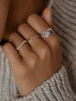 Women Monica Vinader Signature Flat Top Ring -Earrings Outlet Shop 16420529 32531847 1000