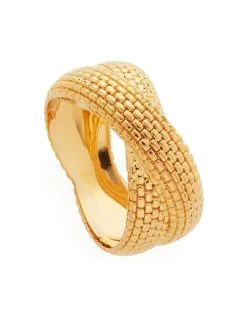 Women Monica Vinader Woven Cross Ring