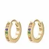 Women Monica Vinader Skinny Gemstone Huggie Earrings
