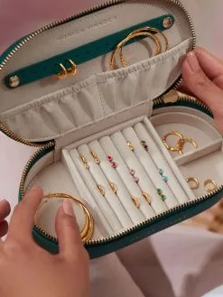 Women Monica Vinader Oval Leather Jewellery Box -Earrings Outlet Shop 17261457 38627404 1000