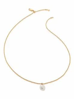 Women Monica Vinader Nura Tiny Keshi Pearl Necklace