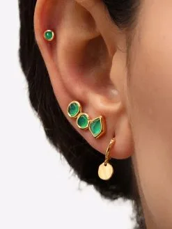 Women Monica Vinader Mini Siren Muse Mini Huggie Drop Earrings -Earrings Outlet Shop 17262278 35601457 1000