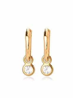 Women Monica Vinader Mini Gem Huggie Earrings