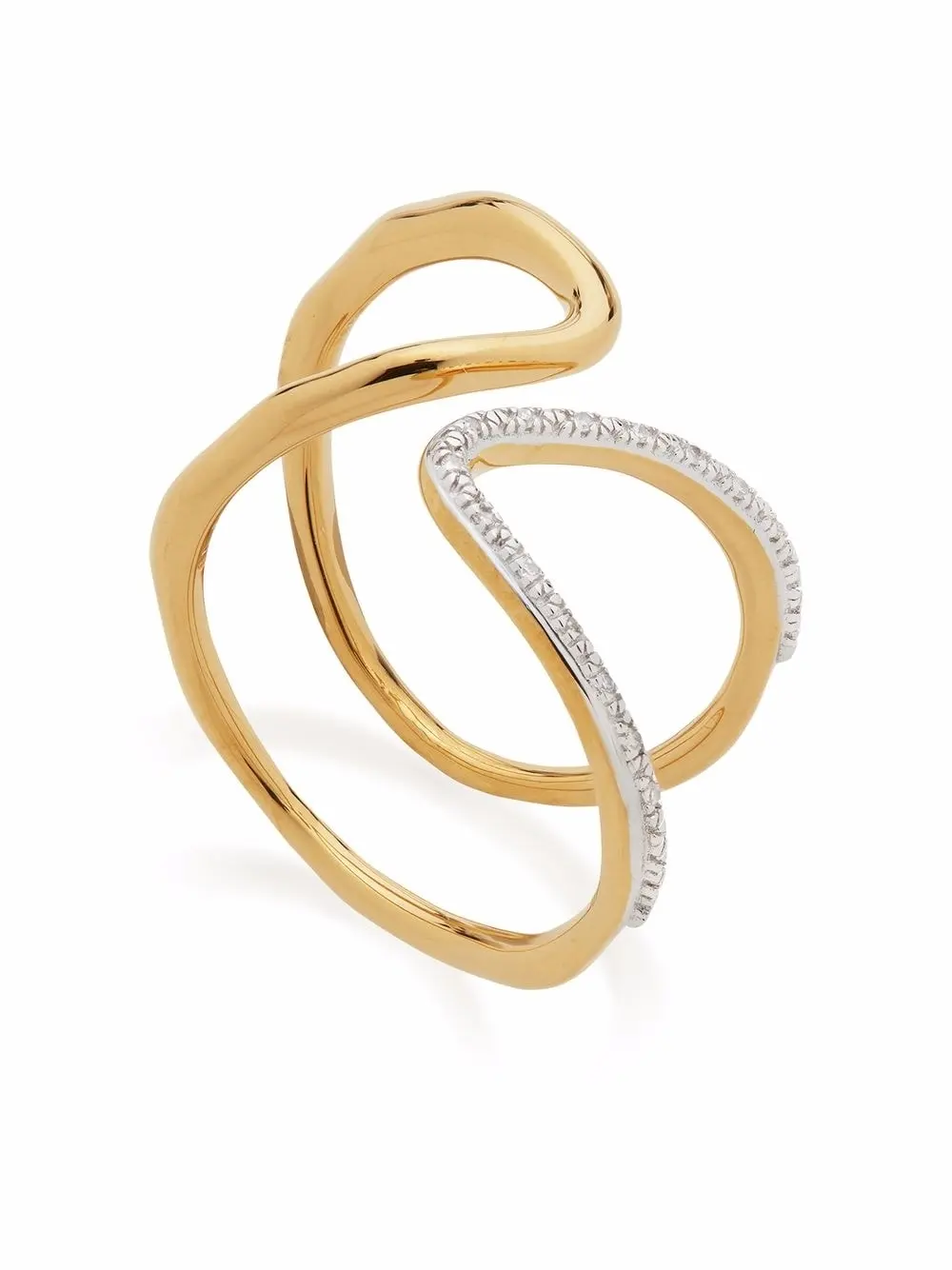 Women Monica Vinader Riva Asymmetric-design Ring 4 Women Monica Vinader Riva Asymmetric-design Ring - Image 2