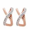 Women Monica Vinader Riva Crossover Huggie Earrings