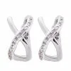 Women Monica Vinader Riva Crossover Huggie Earrings -Earrings Outlet Shop 17263597 35395275 1000