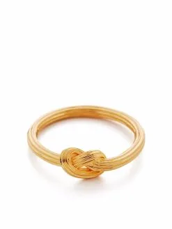 Women Monica Vinader Groove-skinny-knot Ring