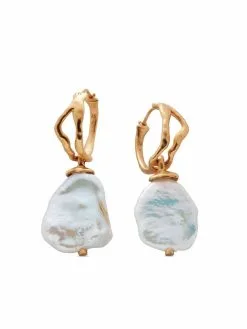 Women Monica Vinader Keshi Pearl Hoop Earrings