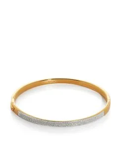 Women Monica Vinader Essential Diamond Pave Bangle