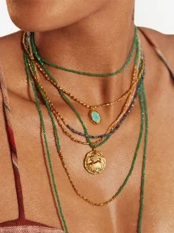 Women Monica Vinader Mini Nugget Gemstone Beaded Necklace -Earrings Outlet Shop 18331302 40438841 1000