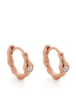 Women Monica Vinader Siren Diamond Huggie Earrings