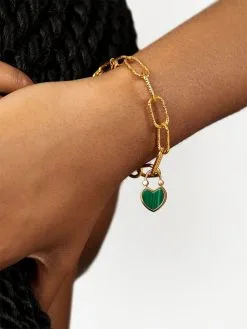 Women Monica Vinader Padlock-detail Chunky-chain Bracelet -Earrings Outlet Shop 19021742 42084038 1000