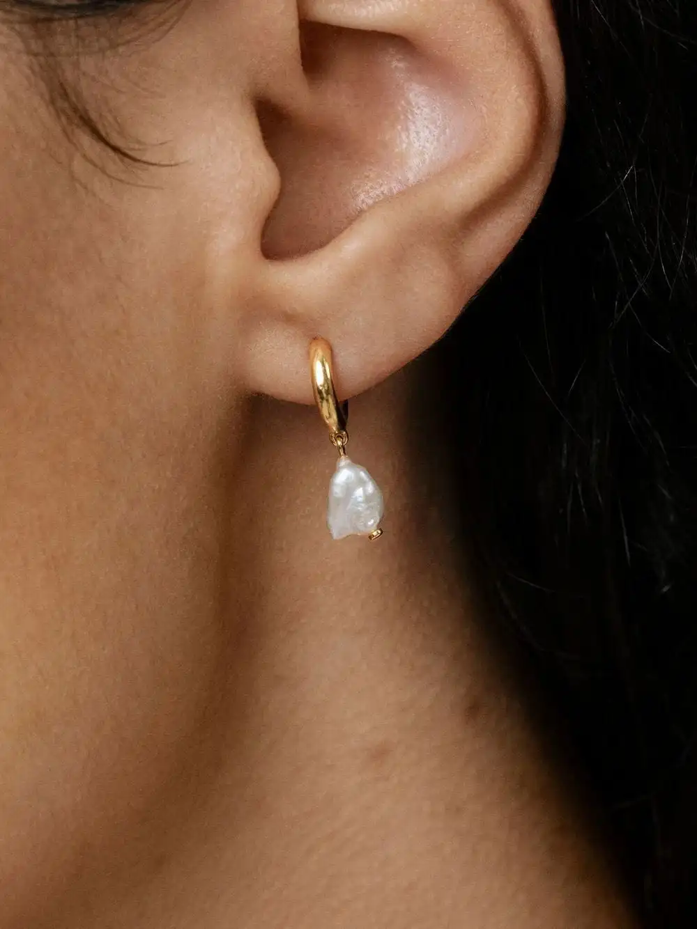 Women Monica Vinader Nura Keshi Huggie Earrings 4 Women Monica Vinader Nura Keshi Huggie Earrings - Image 2