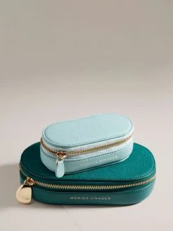 Women Monica Vinader Oval Pebbled-leather Jewellery Box -Earrings Outlet Shop 19486850 44789872 1000