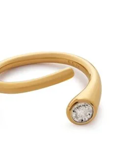 Women Monica Vinader Essential Wrap Diamond Ring -Earrings Outlet Shop 19486889 44642450 1000