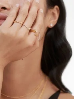 Women Monica Vinader Essential Wrap Diamond Ring -Earrings Outlet Shop 19486889 44643415 1000