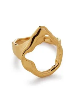 Women Monica Vinader Lagoon Gold Vermeil Ring