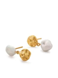 Women Monica Vinader X Mother Of Pearl Keshi Pearl Stud Earrings -Earrings Outlet Shop 19486925 44639968 1000