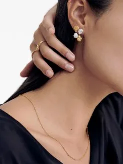 Women Monica Vinader X Mother Of Pearl Keshi Pearl Stud Earrings -Earrings Outlet Shop 19486925 44639969 1000