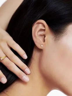 Women Monica Vinader Essential Diamond Stud Earrings -Earrings Outlet Shop 19487069 44643487 1000