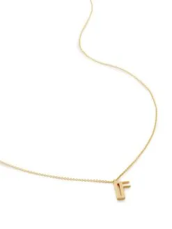 Women Monica Vinader Alphabet F-pendant Necklace