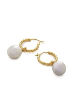 Women Monica Vinader Small Nura Hoop Earrings -Earrings Outlet Shop 19487089 44787589 1000