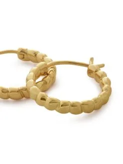 Women Monica Vinader Small Nura Hoop Earrings -Earrings Outlet Shop 19487089 44788750 1000