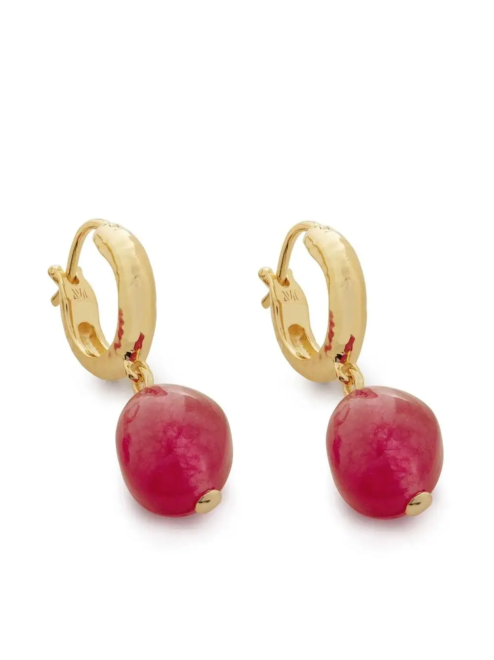 Women Monica Vinader 18kt Gold Vermeil Pink Quartz Earrings 3 Women Monica Vinader 18kt Gold Vermeil Pink Quartz Earrings